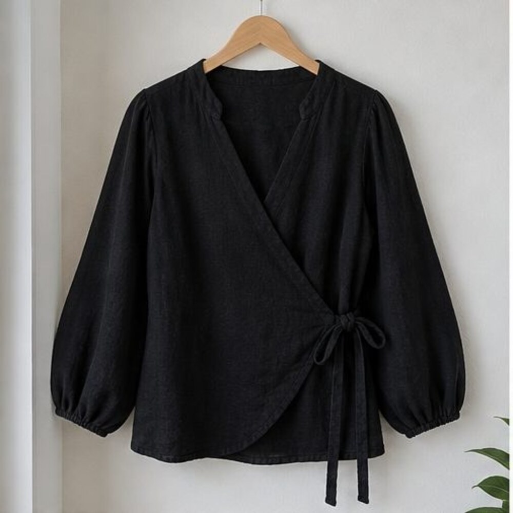 Black V Neck Top